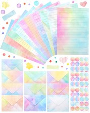 160 Pcs Stationery Paper Set Including 50 Matching Envelopes 50 One Side Stat...