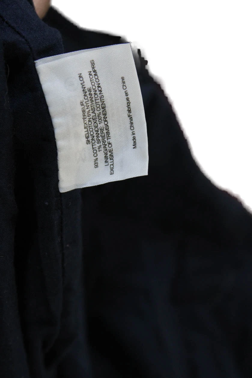 Abito donna Tory Burch con zip posteriore senza maniche scollo a scoop in maglia blu navy taglia media