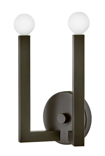 Hinkley Lighting 45042 Ezra 2 Light 13" Tall Wall Sconce - Black - Picture 11 of 12