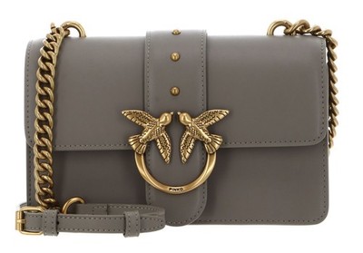 PINKO Love One Mini CL S Umhängetasche Tasche Walnut - Antique Gold taupe Neu