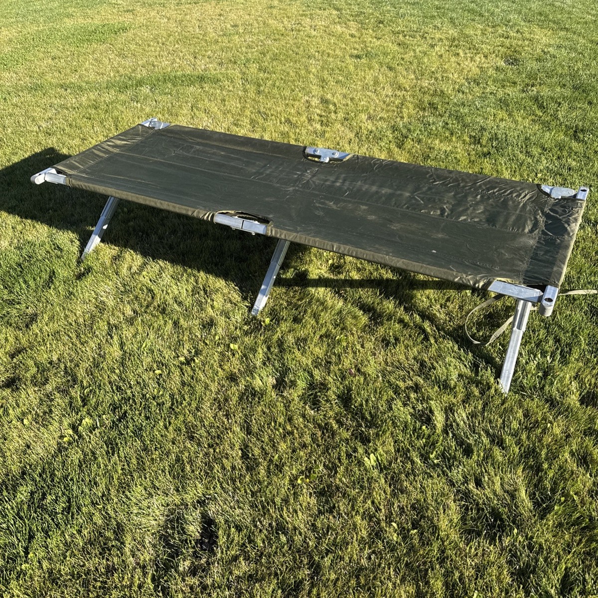 Preowned USGI Military Issue Cot Compact Lightweight Foldable