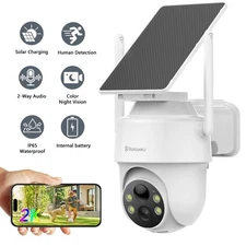 Galayou 2K Solar Battery Powered Security Camera WiFi Wireless 360° PTZ Outdoor