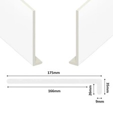 Window Sill Cover Board uPVC Window Cill Capping 175mm x 1 Metre Long