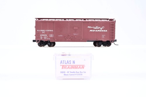 Atlas Spur N 38808 40ft Doppeltür Box Car Illinois Central No.137078 - Originalverpackt | Zustand: Used