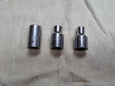 Vintage Challenger Proto 3/8 Antrieb 6 Punkt Steckschlüsseleinsätze 11 mm, 8 mm, 6 mm