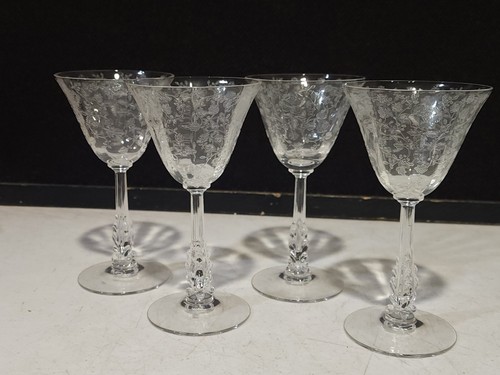 SET OF 4- Vintage Cambridge ROSELYN 5 1/4" LIQUOR COCKTAIL Glasses