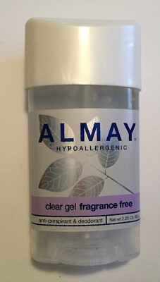 Almay Clear Gel Anti-Perspirant & Deodorant, Fragrance Free 2.25oz Stick NOS