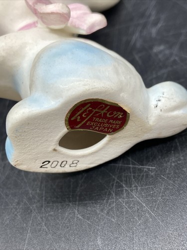 VTG Lefton Japan porcelain rabbits bunny love Mr. & Mrs. Dainty figurines - Picture 8 of 9