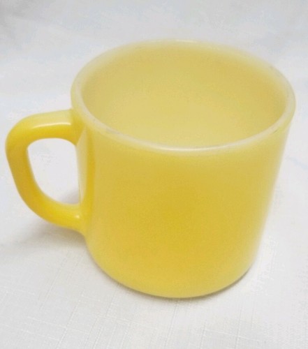 Vintage Federal Yellow Coffee Mug Cup Heat Proof "F" D handle 1950s - Picture 4 of 7