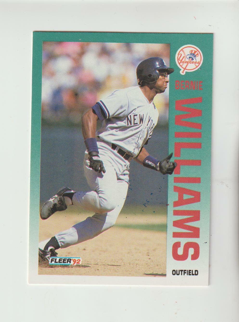 1992 Fleer #247 Bernie Williams rookie card, New York Yankees legend | eBay