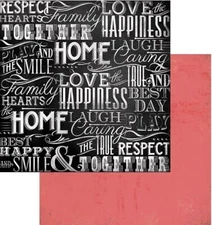 Chalk Studio - Word Soup, DS scrapbook paper - My Mind's Eye CS3007