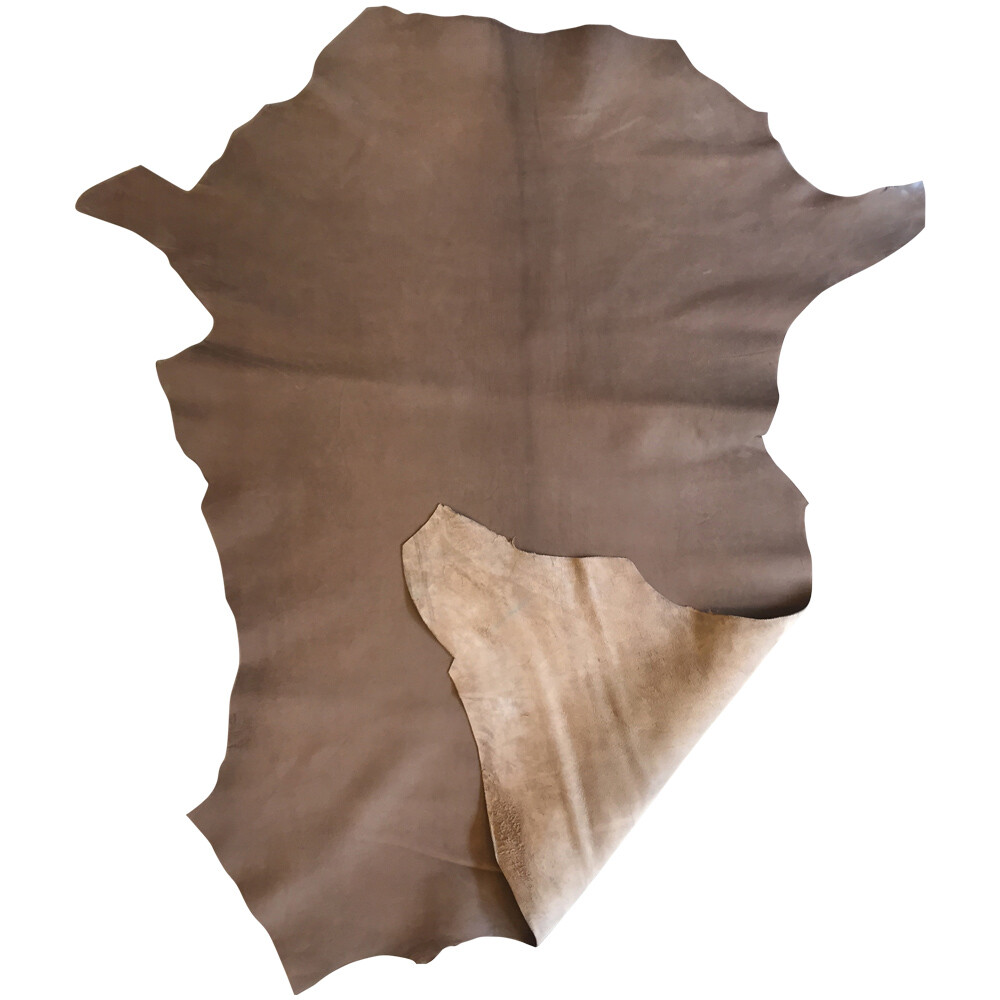 Brown Taupe Genuine Leather Hide Craft Material Sewing Upholstery