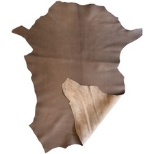 Brown Taupe Genuine Leather Hide Craft Material Sewing Upholstery Fabric 859 44