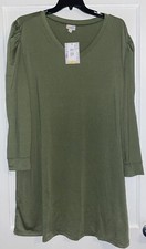 LuLaRoe Plus Size 3XL Ava Long sleeve dress V-neck Green Stretch New With Tags