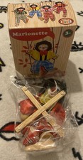 Vtg Wooden Toys Clown Hand Puppet Toy 18 Marionette New Sealed Htf Rare