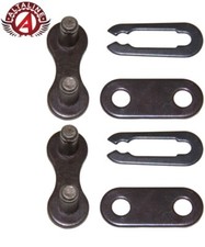 2 (TWO) KMC Multispeed Bicycle Master Links Single 1 Speed Quick Connect Black.