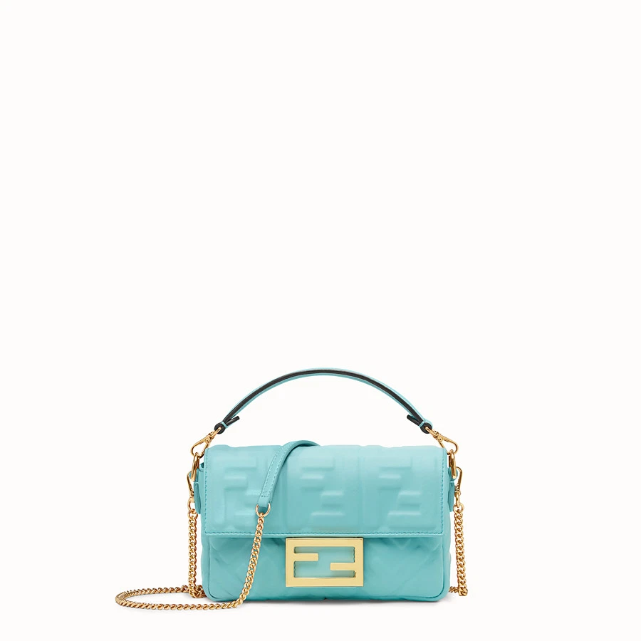 Fendi Mini Baguette Bag Tiffany Blue