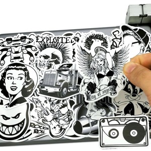 Details about &nbsp;100 Horror Bomb Sticker Vinyl Decals Kids Skateboard Laptop Luggage Car stickers