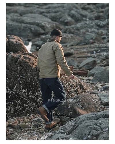 Bronson Heavy-Duty N-1 Deck Jacket Plain Version Jungle Cloth Wool Lined Coat - Picture 14 of 36