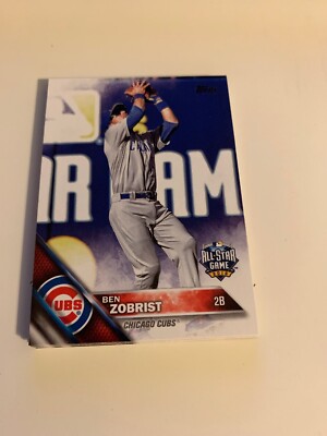 2016 Topps Update #US50 Ben Zobrist Chicago Cubs All Star