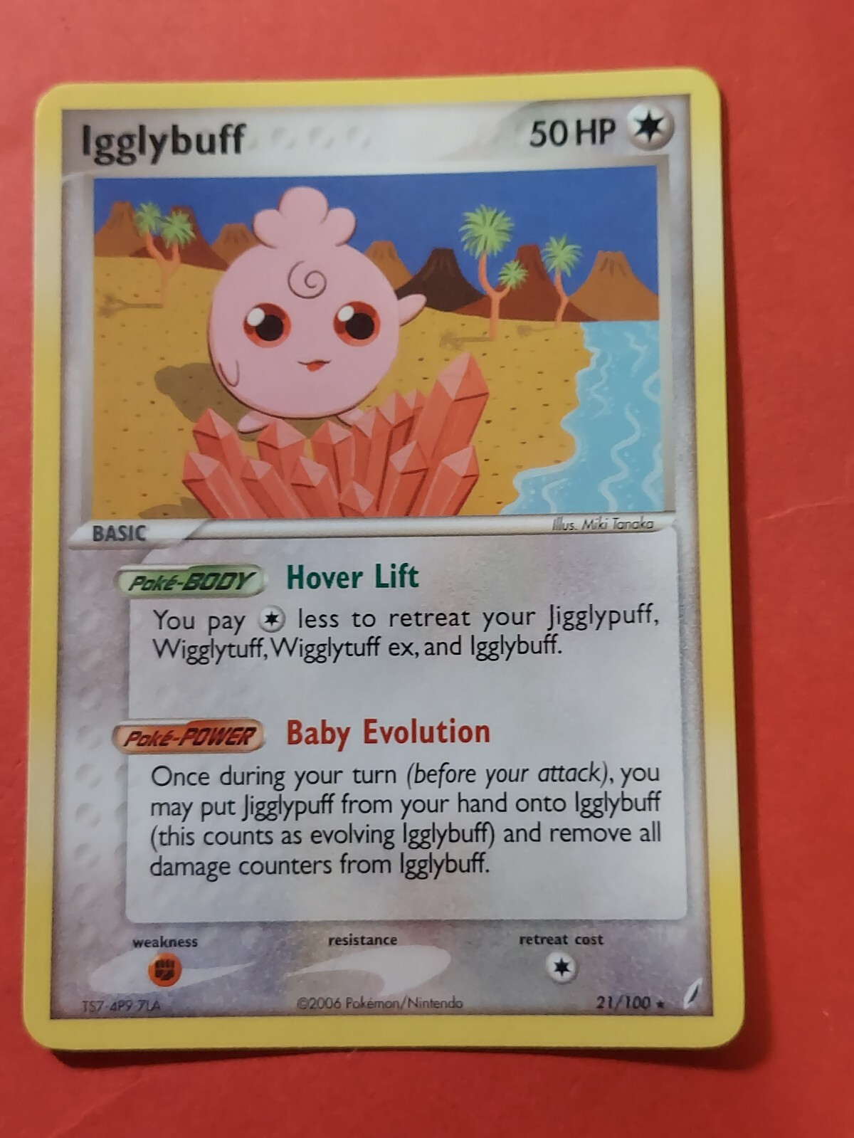 2006 Pokemon EX Crystal Guardians #21 Igglybuff, R, NF/H, cd1