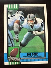 1990 Topps Los Angeles Raiders Football Card #296 Bob Golic
