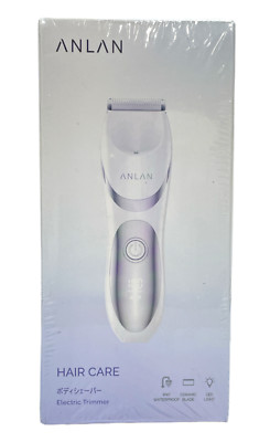 *Anlan Hair Care Electric Trimmer Waterproof Ceramic Blade Led Light NEW SEALED