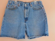Vintage 2000 Levi's Stone Wash Blue Jean Shorts Mens Size 38 Relaxed Fit red tag