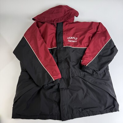 VNTG TEMPLE UNIVERSITY Jacket Boathouse Windbreaker Zip 90s