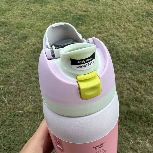 Owala 32oz FreeSip CANDY COATED Water Bottle Flip Top Stainless Steel Pink AU - Picture 6 of 9