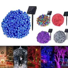 Solar String Lights Outdoor,100 LED 39FT Christmas Lights 8 Mode for Party Decor
