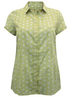 EX Seasalt grün Stern Blumenmuster Rushmaker kurzärmeliges Shirt 8 10 12 14 16 18 22 24