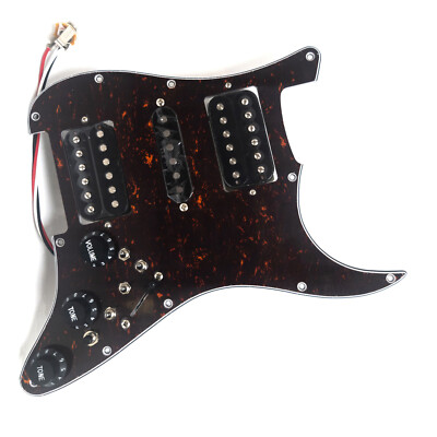 HSH Prewired Loaded Pickguard with Ainico 5 Pickups for Fender Strat Guitar
