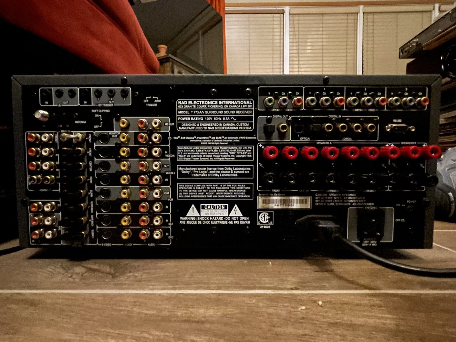 NAD T 773 AV Home Theater Stereo 7.1 Channel Surround Sound Dolby HiFi