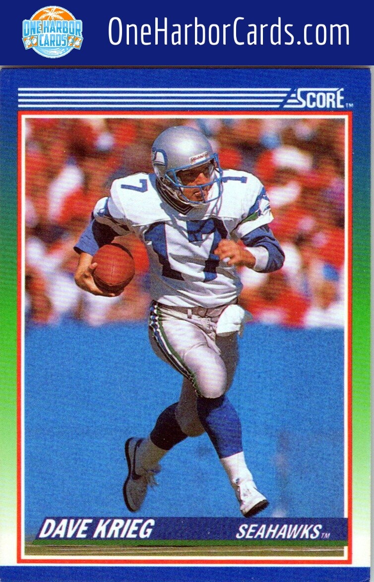 1990 Score 100 Hottest Seattle Seahawks Football Card #16 Dave Krieg