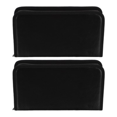 2Pcs Cases DVD Protective Storage Boxes PU Wallets Binders