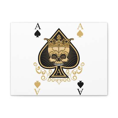 Gothic Ace Of Spades Playing Card Canvas Wall Art for Home Decor