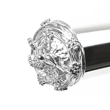 FLUTE CROWN Light Silver for Yamaha, Pearl, Jupiter flutes. Flute Accessory Bird