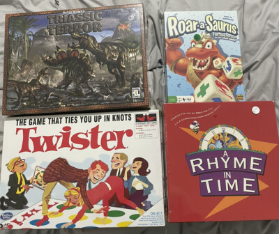 board games - All new - A Rhyme In time, triassic terror, twister, roar-a-saurus