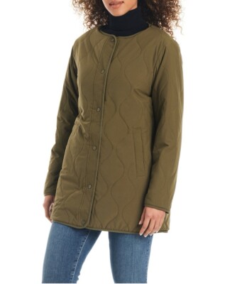 Koolaburra by Ugg Quilted jacket women's size s small olive green reversible New