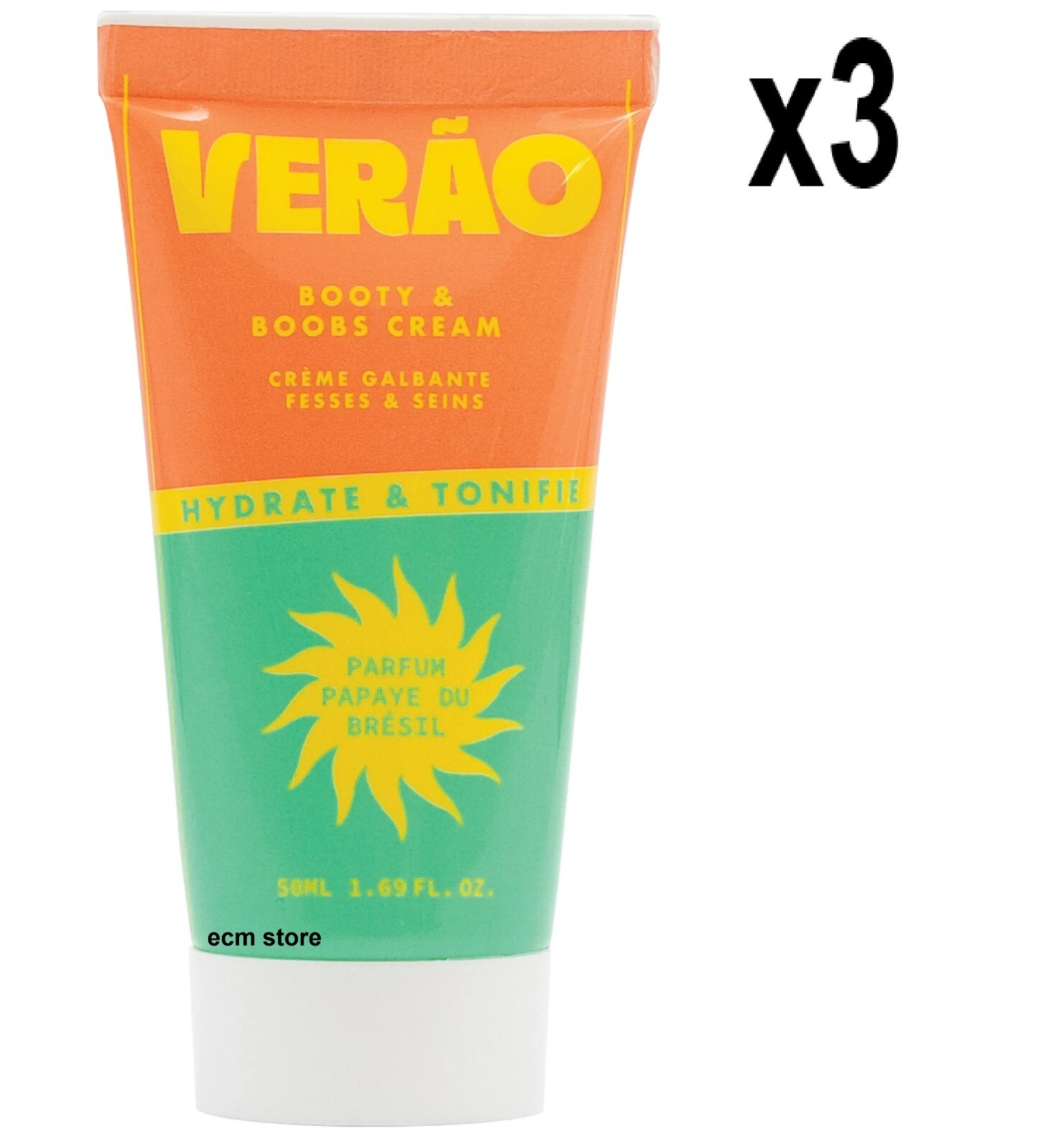 Crème galbante fesses et seins VERAO lot de 3 soins pour votre routine beauté estivale
