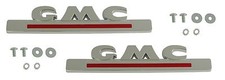 1947 1948 1949 1950 1951 1952 1953 1954 Gmc Chrome Hood Side Emblems New Pair