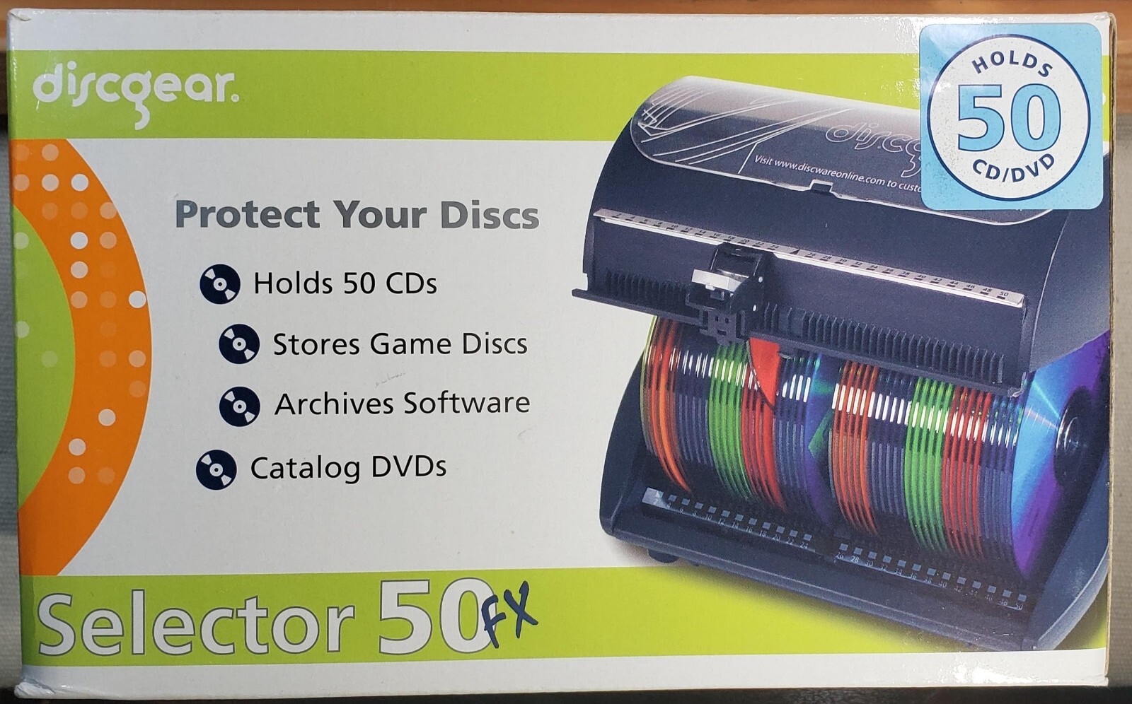 DISCGEAR Selector 50FX Black & White Storage for CD DVD Games Disc Organizer NIB eBay