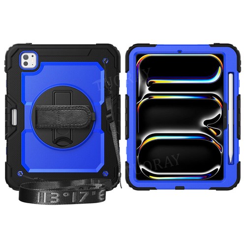 Für iPad 5/6/7/8/9/10 Gen Air 4 5 6 Pro 11 13 Hybrid Outdoor Tasche Gurt Hülle - Bild 27 von 225
