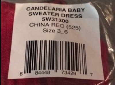 Tea Collection Candelaria Sweater Dress Long Sleeve Red Black Baby