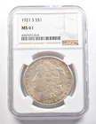 1921-S Morgan Silver Dollar MS61 NGC *3732