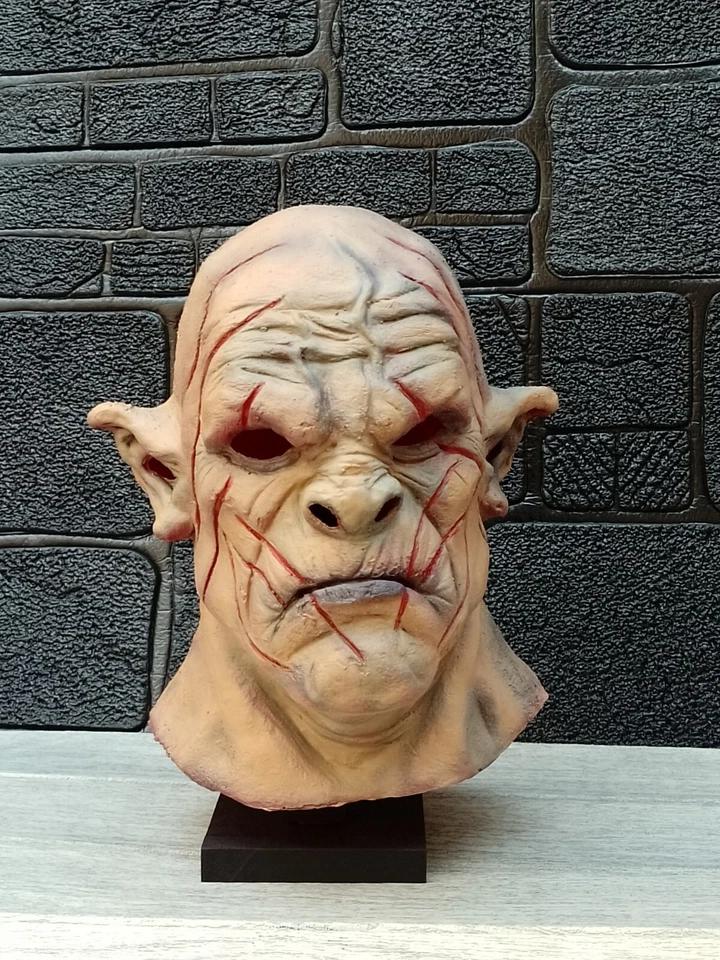 Máscara de látex orco realista Azog hecha a mano pintada como versión alternativa... fan art Foto 3 de 4