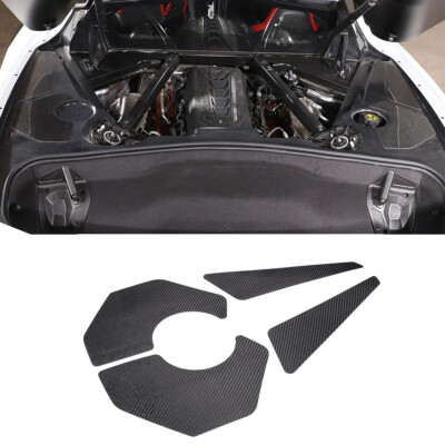 Carbon Fiber Car Engine Hood Compartment Panel Trim Sticker für Corvette C8 20+