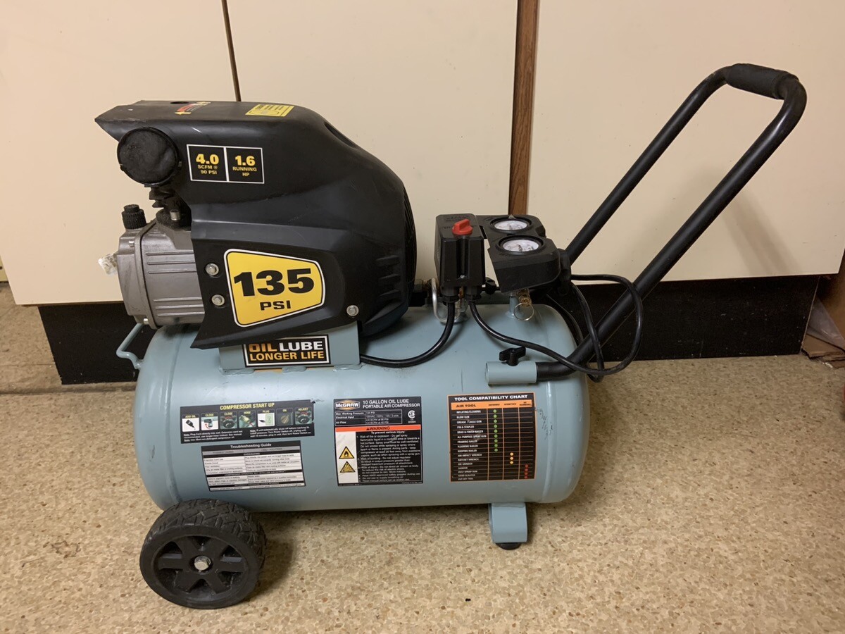 McGraw 10 Gallon Oil Lube Portable Compressor *Local Pickup* eBay