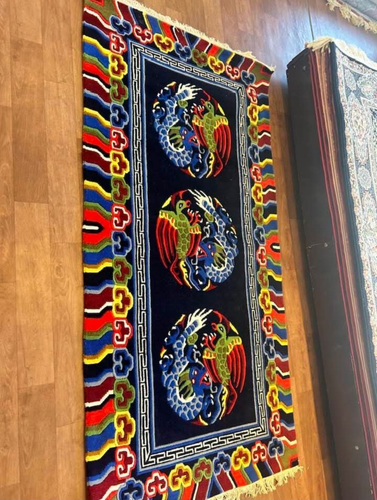 Hand Knotted Nepali Rugs.100%Wool Handmade Tibetan Rug 3x6 Bedroom & Livingroom
